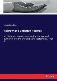 bokomslag Hebrew and Christian Records