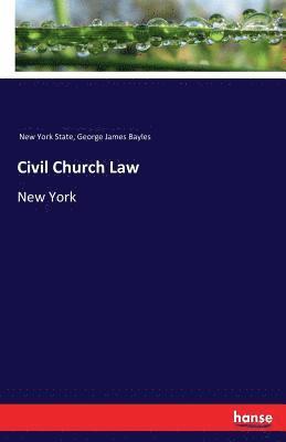 New York State, George James Bayles - Civil Church Law, Häftad