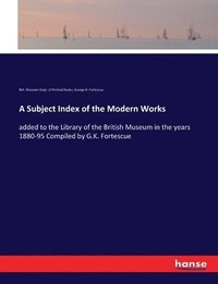 bokomslag Subject Index of the Modern Works