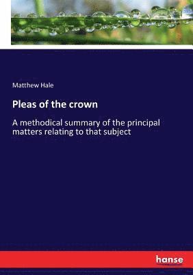 Pleas of the crown 1