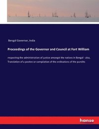 bokomslag Proceedings of the Governor and Council at Fort William