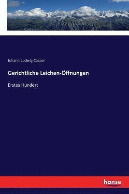 bokomslag Gerichtliche Leichen-ffnungen