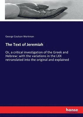 George Coulson Workman - Text of Jeremiah, Häftad