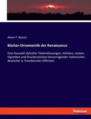 bokomslag Bücher-Ornamentik der Renaissance