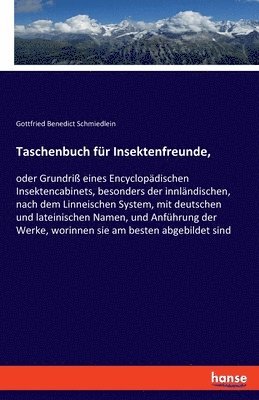 bokomslag Taschenbuch fr Insektenfreunde,