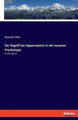 bokomslag Begriff der Apperzeption in der neueren Psychologie