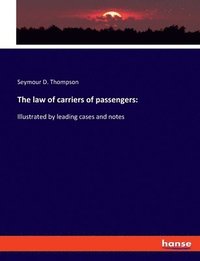 bokomslag law of carriers of passengers