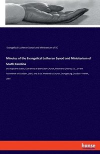 bokomslag Minutes of the Evangelical Lutheran Synod and Ministerium of South Carolina