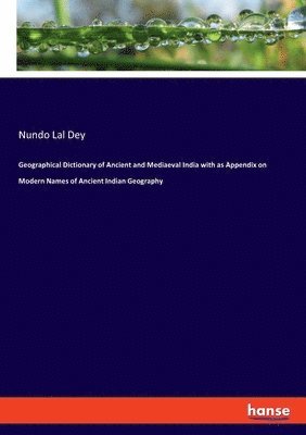 bokomslag Geographical Dictionary of Ancient and Mediaeval India with as Appendix on Modern Names of Ancient Indian Geography