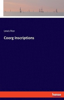 Coorg Inscriptions 1
