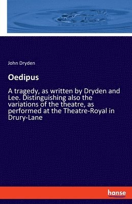 John Dryden - Oedipus, Häftad
