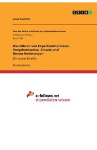bokomslag Das Führen von Experteninterviews. Vorgehensweise, Einsatz und Herausforderungen