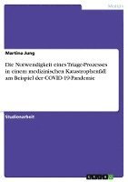 bokomslag Die Notwendigkeit eines Triage-Prozesses in einem medizinischen Katastrophenfall am Beispiel der COVID-19-Pandemie