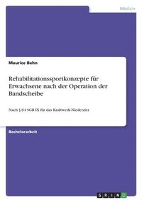 bokomslag Rehabilitationssportkonzepte fur Erwachsene nach der Operation der Bandscheibe