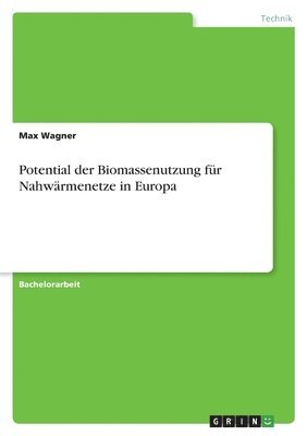 Max Wagner - Potential der Biomassenutzung für Nahwärmenetze in Europa, Häftad