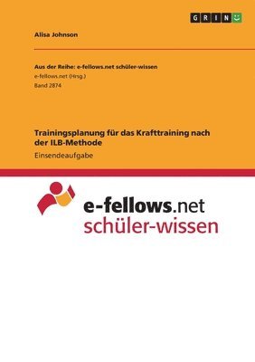 bokomslag Trainingsplanung für das Krafttraining nach der ILB-Methode