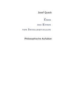 bokomslag Über das Ethos von Intellektuellen