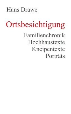 Ortsbesichtigung: Familienchronik, Hochhaustexte, Kneipentexte, Porträts 1