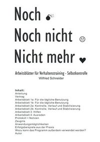 bokomslag Noch-Noch nicht-Nicht mehr: Verhaltenstraining - Selbstkontrolle