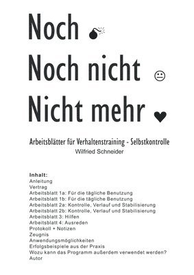 bokomslag Noch-Noch nicht-Nicht mehr: Verhaltenstraining - Selbstkontrolle