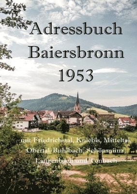 bokomslag Adressbuch Baiersbronn 1953