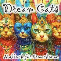 bokomslag Malbuch Katze Dream Cats für Erwachsene, Frauen, Jugendliche mit Mandalas Tarot Weltall Sprüchen