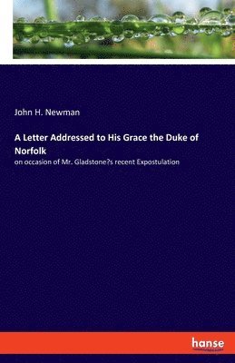 bokomslag A Letter Addressed to His Grace the Duke of Norfolk