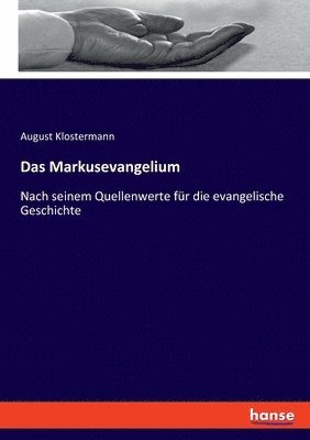 bokomslag Das Markusevangelium