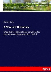 bokomslag A New Law Dictionary