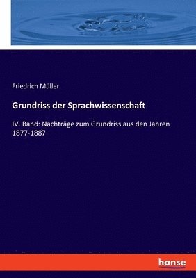 Friedrich Müller - Grundriss der Sprachwissenschaft, Häftad