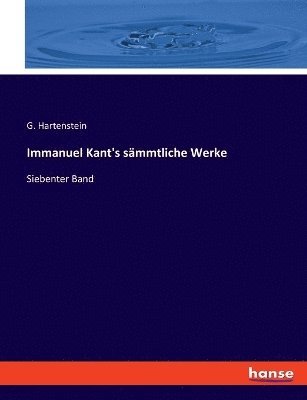 bokomslag Immanuel Kant's smmtliche Werke