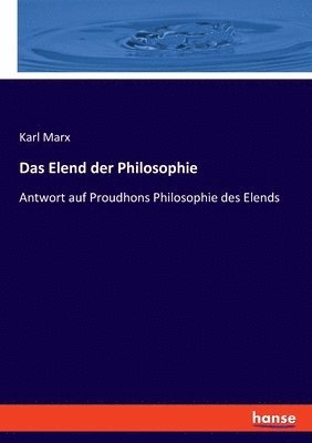 bokomslag Das Elend der Philosophie