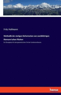 Fritz Hofmann - Methodik der stetigen Deformation von zweiblättrigen Riemann'schen Flächen, Häftad