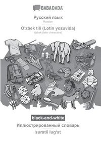 bokomslag Russian (in cyrillic script) - O'zbek tili (Lotin yozuvida), visual dictionary, BW