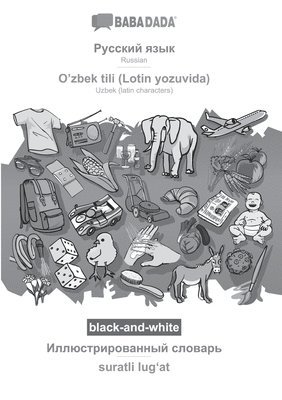 bokomslag Russian (in cyrillic script) - O'zbek tili (Lotin yozuvida), visual dictionary, BW