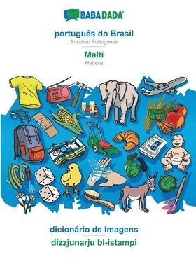 bokomslag BABADADA, portugues do Brasil - Malti, dicionario de imagens - dizzjunarju bl-istampi