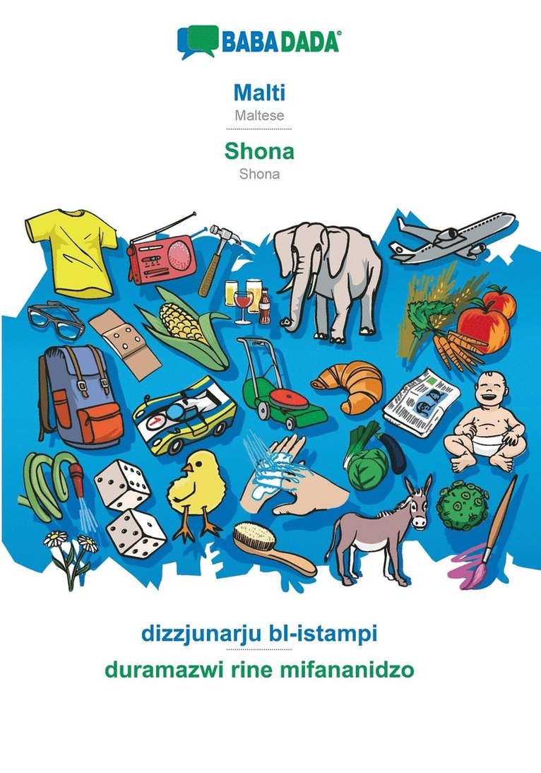 BABADADA, Malti - Shona, dizzjunarju bl-istampi - duramazwi rine mifananidzo 1