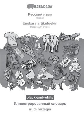 bokomslag Russian (in cyrillic script) - Euskara artikuluekin, visual dictionary, BW
