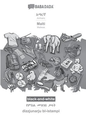 bokomslag Amharic (in Ge?ez script) - Malti, visual dictionary, BW