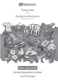 bokomslag Tatar (cyrillic characters) (in cyrillic script) - Euskara artikuluekin, visual dictionary, BW