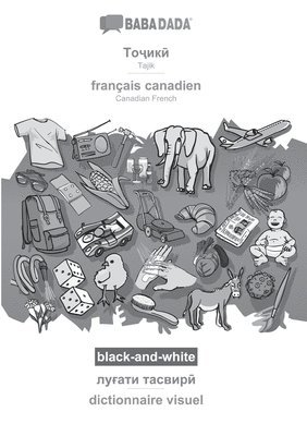 bokomslag Tajik (in cyrillic script) - français canadien, visual dictionary, BW