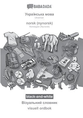 bokomslag Ukrainian (in cyrillic script) - norsk (nynorsk), visual dictionary, BW