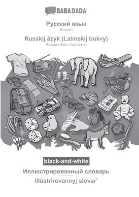 bokomslag Russian (in cyrillic script) - Russkij âzyk (Latinskij bukvy), visual dictionary, BW