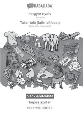 bokomslag magyar nyelv - Tatar (latin characters) (in latin script), képes szótár, BW