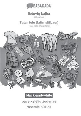 bokomslag lietuvi? kalba - Tatar (latin characters) (in latin script), paveiksleli? zodynas, BW