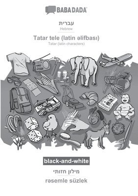 bokomslag Hebrew (in hebrew script) - Tatar (latin characters) (in latin script), visual dictionary, BW