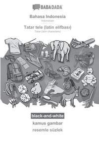 bokomslag Bahasa Indonesia - Tatar (latin characters) (in latin script), kamus gambar, BW