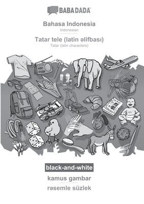 bokomslag Bahasa Indonesia - Tatar (latin characters) (in latin script), kamus gambar, BW