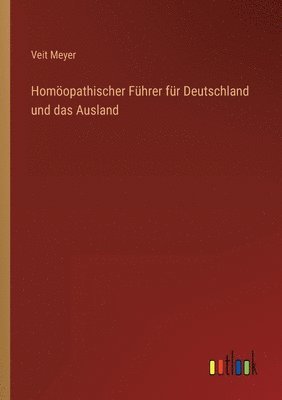 bokomslag Homoeopathischer Fuhrer fur Deutschland und das Ausland