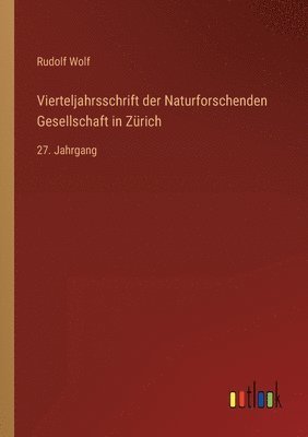 bokomslag Vierteljahrsschrift der Naturforschenden Gesellschaft in Zurich